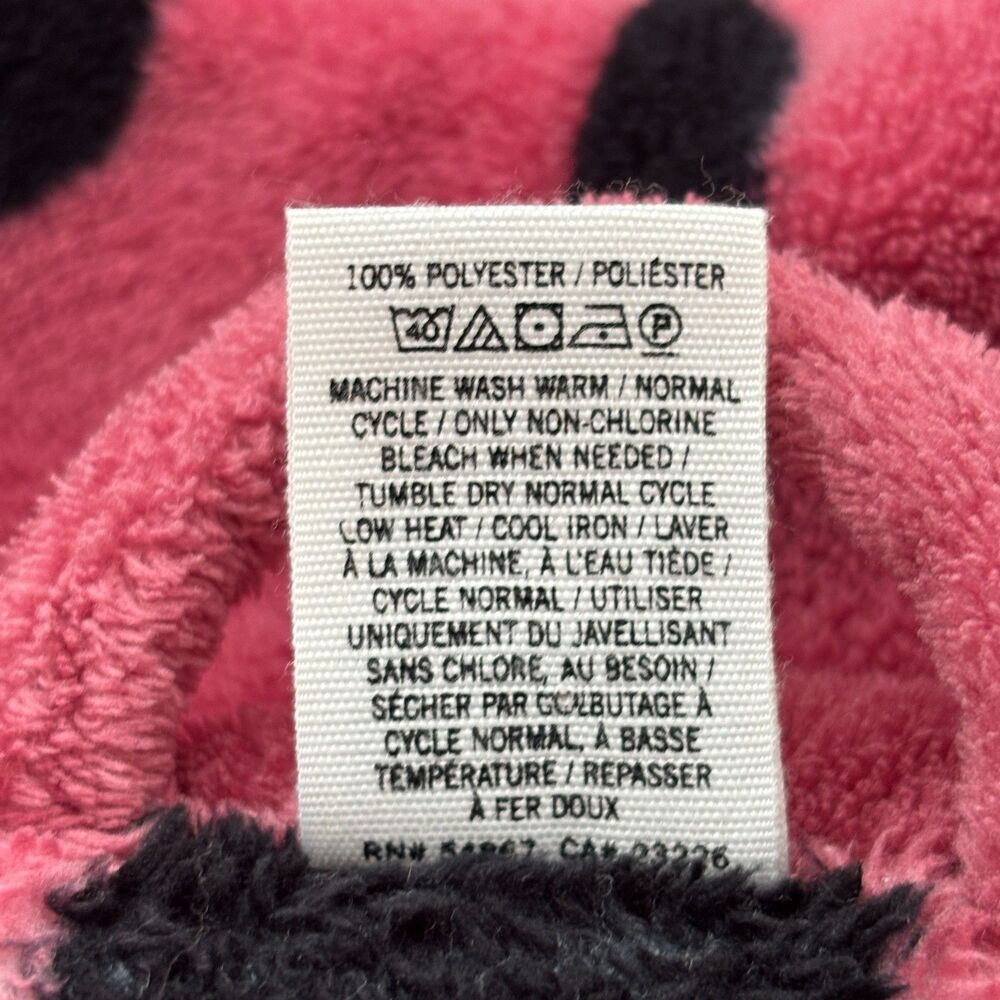 Y2K PINK Victorias Secret Fleece Robe Size XS Polka Dots 2012 Sleepwear - Picture 5 of 8